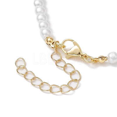 Brass Micro Pave Grade AAA Cubic Zirconia Letter Pendant Necklaces NJEW-JN04771-02-1