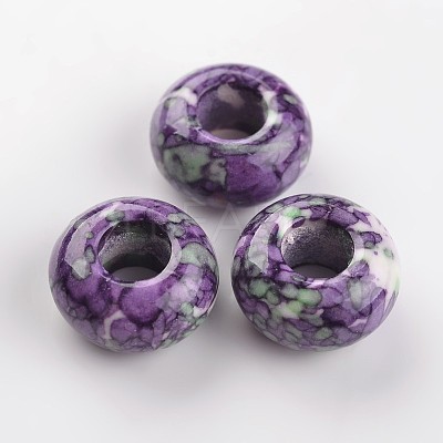 Dyed Rondelle Natural Ocean White Jade Beads X-G-D782-11-1