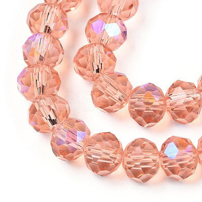 Electroplate Glass Beads Strands EGLA-A034-T4mm-L24-1
