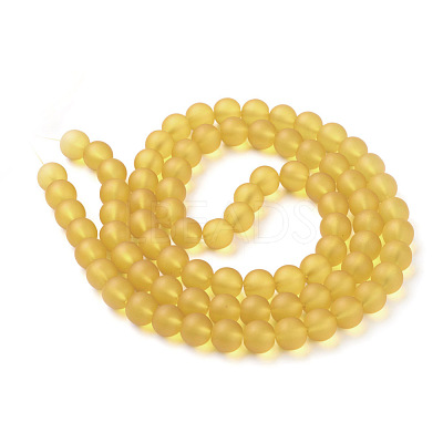 Baking Paint Transparent Glass Bead Strands GLAA-S031-10mm-11-1