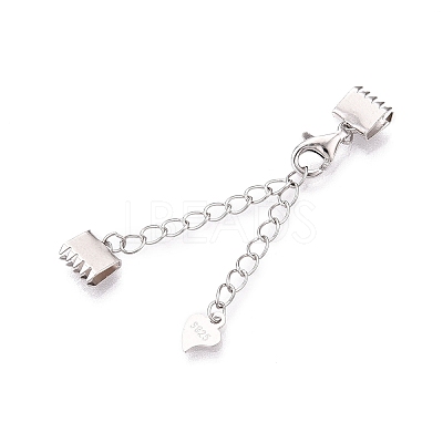 Anti-Tarnish 925 Sterling Silver Chain Extenders STER-N016-04P-1