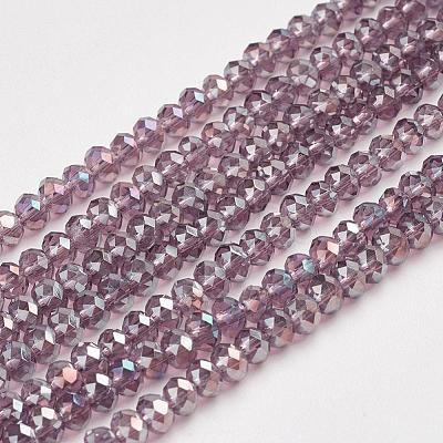 Electroplate Glass Beads Strands X-EGLA-D020-3x2mm-81-1