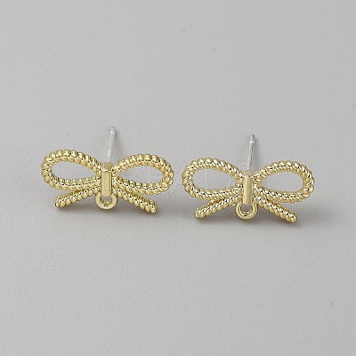 Alloy Studs Earrings Findings FIND-WH20004-94A-G-1