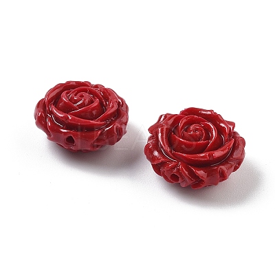 Synthetic Coral Carved Beads CORA-U003-01B-05-1