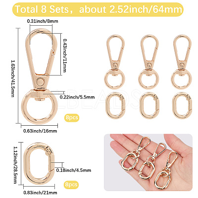 Alloy Swivel Clasps FIND-SP0003-22G-1