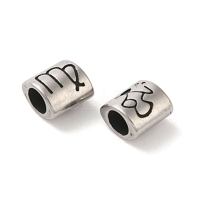 Oval with Constellation 304 Stainless Steel Beads STAS-E215-05AS-06-1
