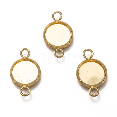 304 Stainless Steel Cabochon Connector Settings STAS-H130-23A-G-1