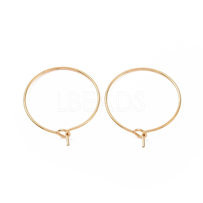 Ion Plating(IP) 316L Surgical Stainless Steel Hoop Earring Findings STAS-D164-01G-1