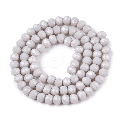 Opaque Solid Color Imitation Jade Glass Beads Strands LS-EGLA-A044-P6mm-D19-1