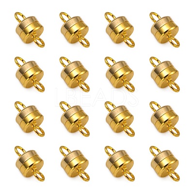 Column Brass Magnetic Clasps with Loops X-KK-M064-G-NR-1