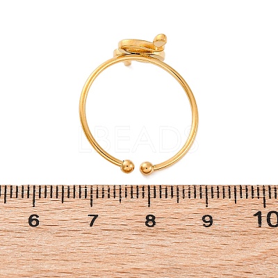 304 Stainless Steel Cuff Rings for Women RJEW-F175-01G-01-1