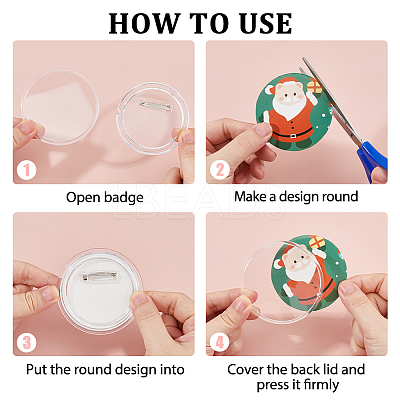 Acrylic Button Pin Badge FIND-WH0111-716-1