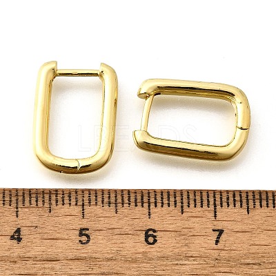 Brass Huggie Hoop Earrings LS-EJEW-F245-04G-A-1