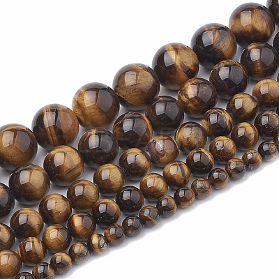 Natural Tiger Eye Beads Strands G-S333-6mm-001-1
