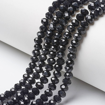 Opaque Solid Color Imitation Jade Glass Beads Strands EGLA-A044-P8mm-D18-1