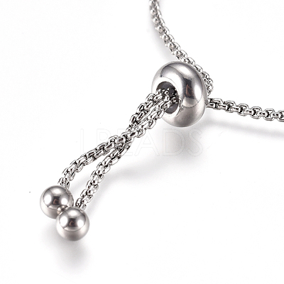 Non-Tarnish Adjustable 304 Stainless Steel Bracelet Making X-STAS-G169-01P-A-1