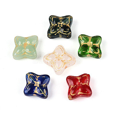 Baking Paint Transparent Glass Beads DGLA-N018-21-1