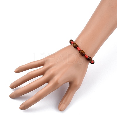Adjustable Korean Waxed Polyester Cord Kid Braided Beads Bracelets BJEW-JB05437-1