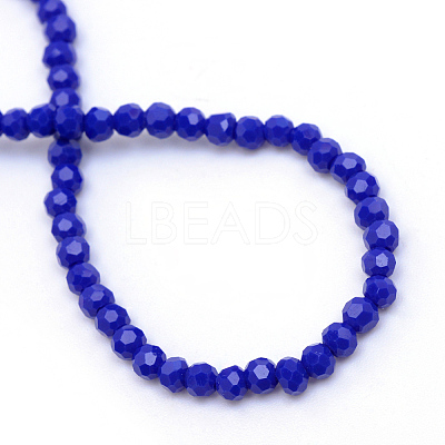 Opaque Solid Glass Bead Strands X-GLAA-R166-6mm-02L-1