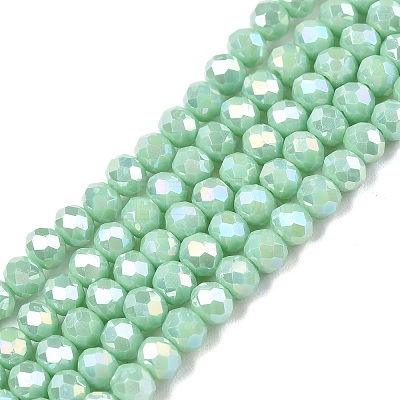 Electroplate Glass Beads Strands LS-EGLA-A044-P4mm-B14-1