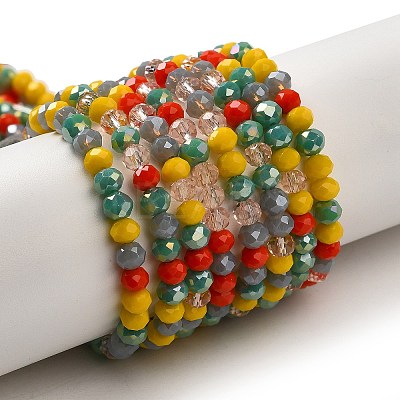 Glass Beads Strands EGLA-A034-M4mm-44-1