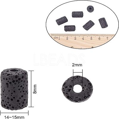2 Strands Natural Lava Rock Beads Strands G-NB0002-19-1