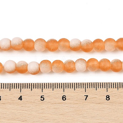 Frosted Crackle Glass Beads X1-GLAA-U001-8mm-M10-1