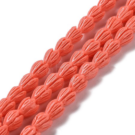 Synthetic Coral Beads Strands G-Q1007-01C-01-1