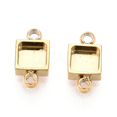 304 Stainless Steel Connector Cabochon Settings STAS-N115-30G-1