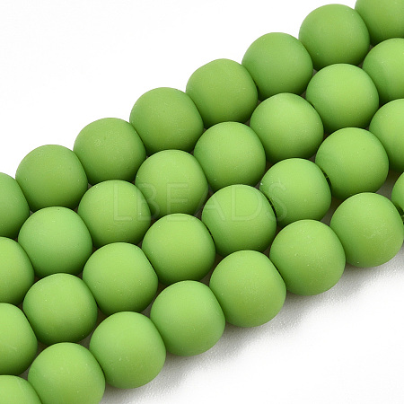 Opaque Glass Beads Strands GLAA-T032-P6mm-MD06-1