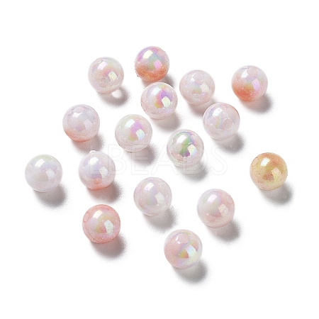 Two Tone Opaque Acrylic Beads SACR-P024-01A-W13-1