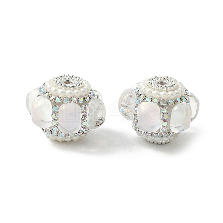 Sparkling Acrylic Rhinestone Beads CLAY-NH0003-01S-04-1