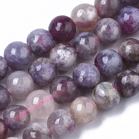 Natural Purple Red Tourmaline  Beads Strands G-N327-02A-01-1