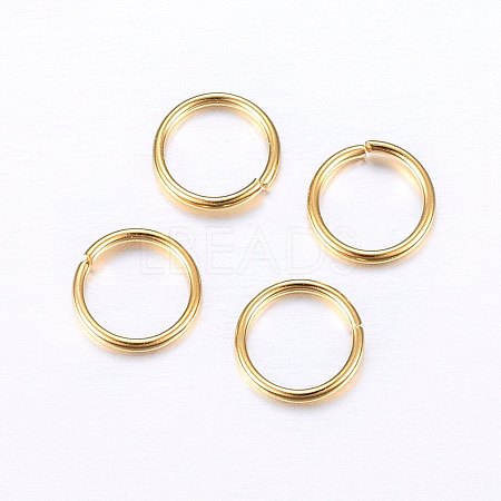 304 Stainless Steel Open Jump Rings STAS-O098-01G-05-1
