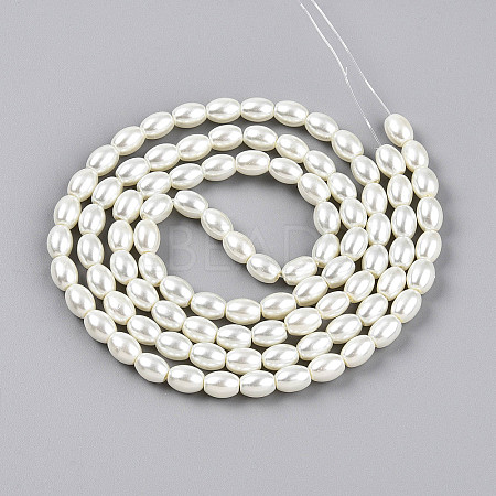 Baking Paint Pearlized Glass Pearl Bead Strands HY-T002-01A-02-1