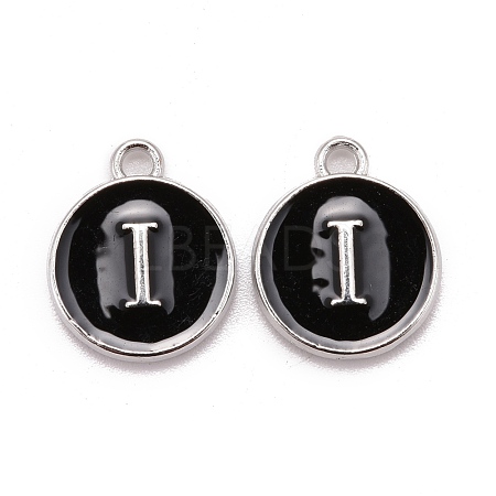 Platinum Plated Alloy Charms X-ENAM-S118-02I-P-1