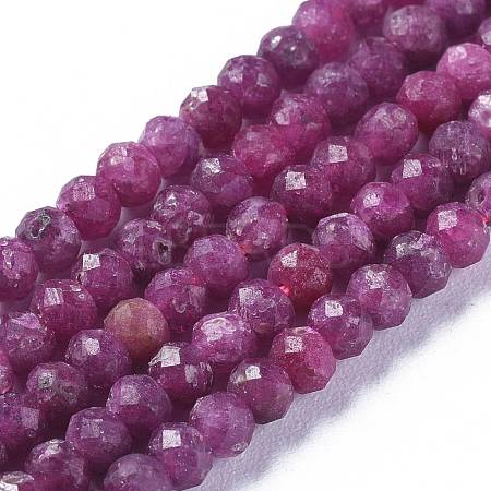 Natural Ruby/Red Corundum Beads Strands G-E560-Q07-1