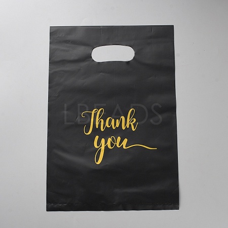 Thank You PE Plastic Gift Tote Bags ABAG-WH0038-78C-03-1