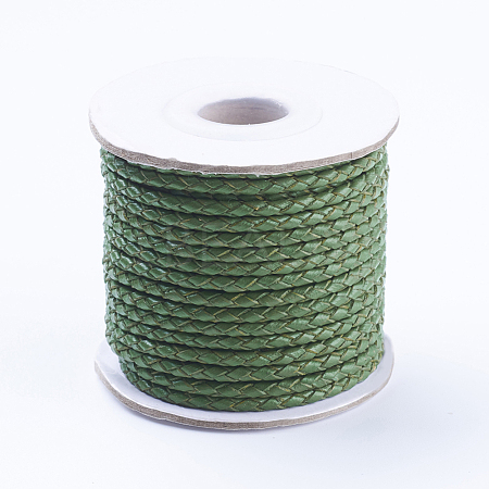 Round Braided Cowhide Cords WL-L009-01O-1