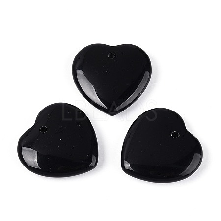 Natural Black Obsidian Pendants G-Q601-11D-1