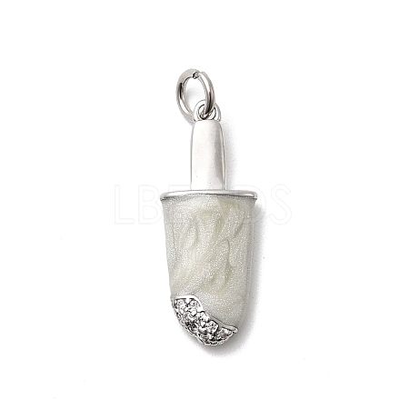 Brass Micro Pave Cubic Zirconia Pendants KK-A278-13P-1