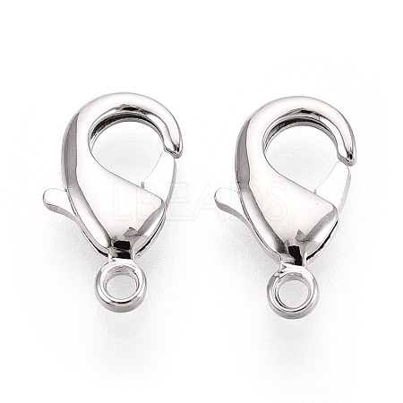 Brass Lobster Claw Clasps KK-YW0004-01C-P-1