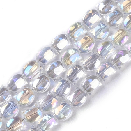 Electroplate Glass Beads Strands EGLA-Q128-07A-AB01-1