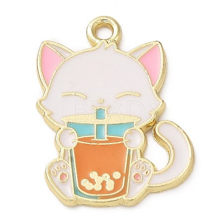 Cartoon Alloy Enamel Pendants ENAM-K071-02G-03-1