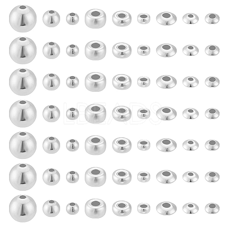 60Pcs 9 Styles 925 Sterling Silver Beads STER-PH0003-29-1