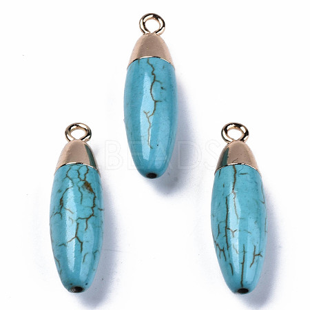 Synthetic Turquoise Pendants G-N326-61-1