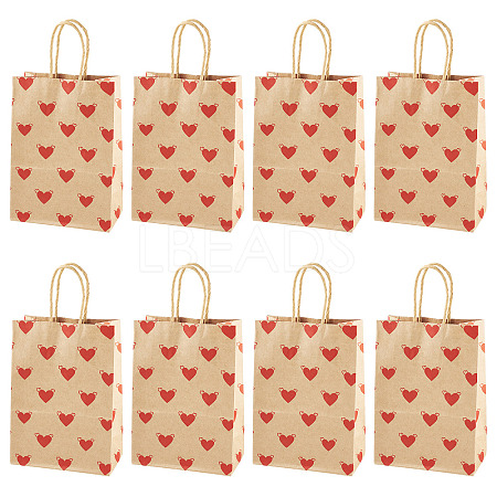 10Pcs Valentine's Day Paper Bags CARB-TADJ0001-01C-1