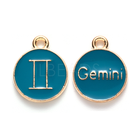 Alloy Enamel Pendants ENAM-S124-01B-05I-1