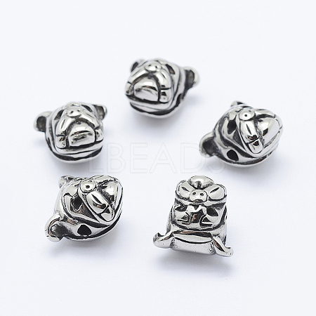 304 Stainless Steel Puppy Beads LS-STAS-K152-01AS-1