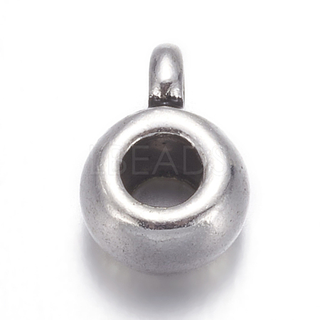 Tibetan Silver Drum Pendant Hanger X-AB017H-1